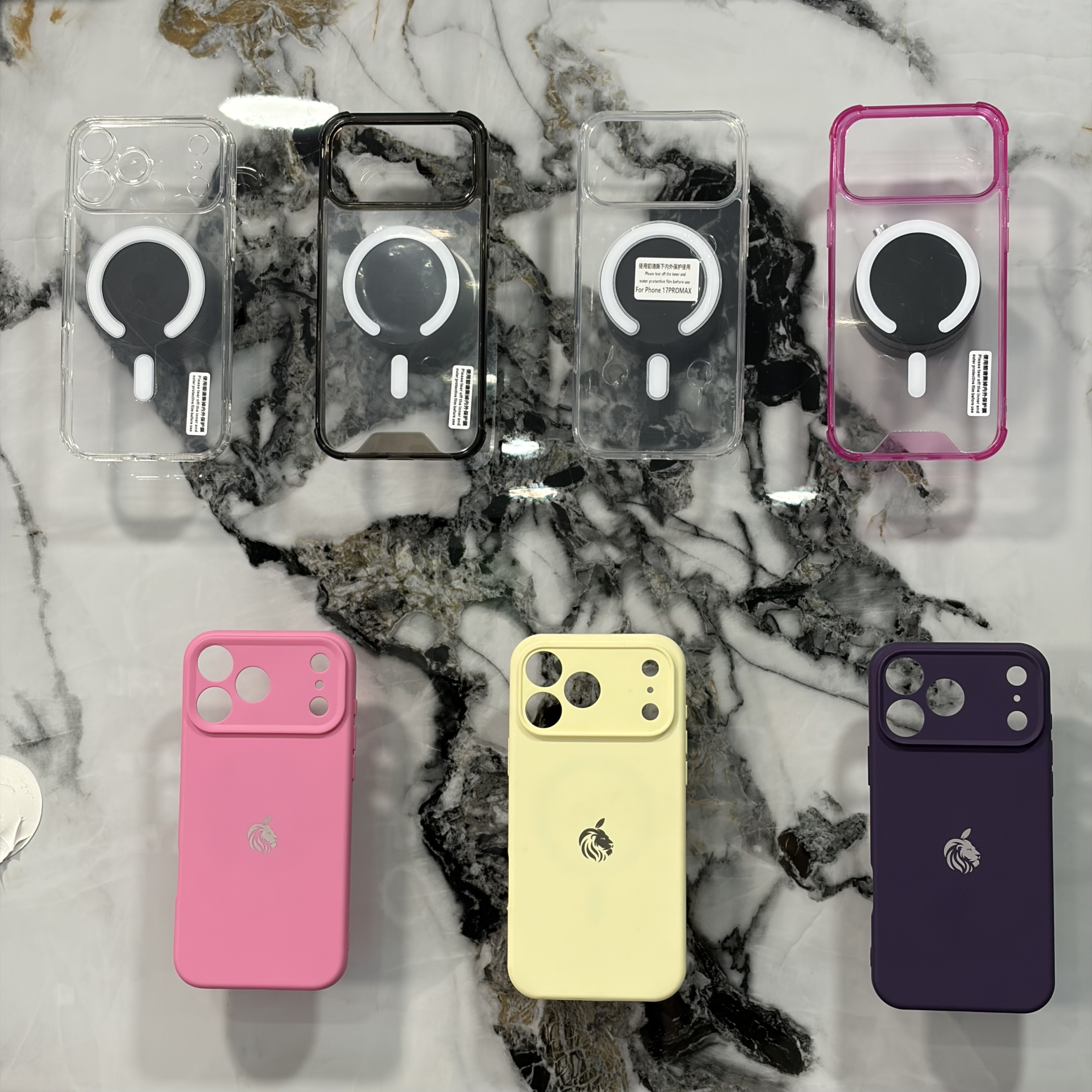 Imagen fundas colores y transparentes